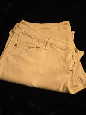 Old Navy Women's White Rockstar Low Rise Skinny Jeans